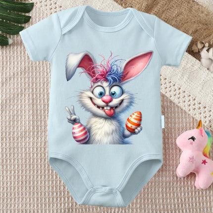 100% Cotton Bodysuit Happy Easter The Cool Rabbit Print Onesie Comfortable Cloths for Baby Jumpsuit for 0 To 12 Months Newborn