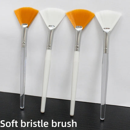 3pcs Practical Facial Brushes Fan Makeup Brushes Soft Portable Mask Brushes Cosmetic Tools for Women Ladies Girls