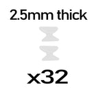 32pcs 2.5mm white