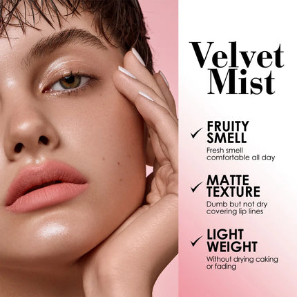 Julystar Nude Brown Matte Lipstick Pen Waterproof Lasting Non-Stick Cup Velvet Fruit Lipstick Lip Tint Pencil Makeup Lip Stain