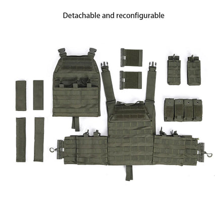 Quick Release Hunting Vest - Triple Mag Pouch Multiple Bags