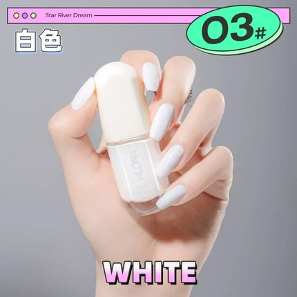 Water-based Nail Polish Tearable Baking Free Solid Color Nail Polish Gel Professional Semi-Permanent Varnish Nail Salon Polish