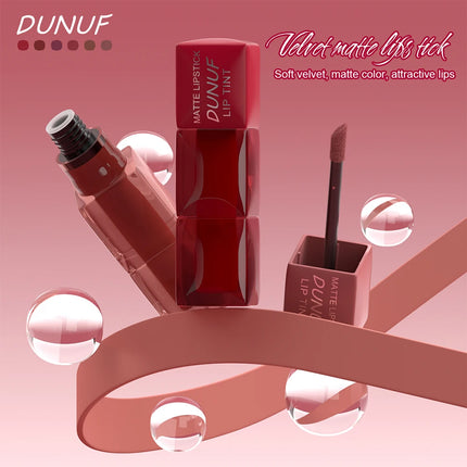 Liquid Velvet Matte Lipstick Long-lasting Waterproof Lip Gloss Lip Glaze Non-Stick Cup Nude Red High Pigment Y2K Christmas Gift