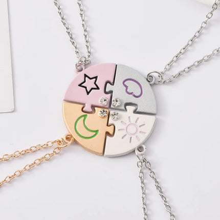2/3pcs Friendship Necklaces for Women Girls Kawaii Best Friends Mom Daughter Pendant Chain BFF Jewelry Accessories Gifts 2025