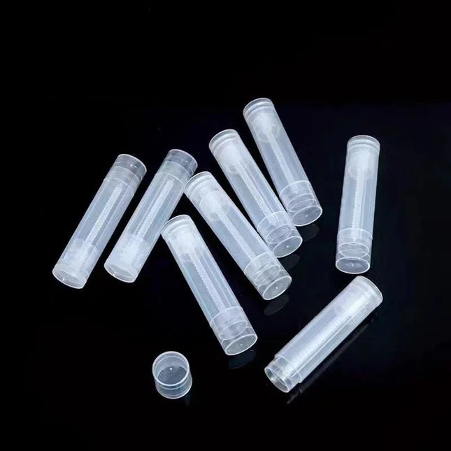 100Pcs 5ml Empty Lip Gloss Tubes Cosmetic Containers Wholesale Lipstick Jars Balm Tube Cap Container Travel Makeup Tool Lip Balm