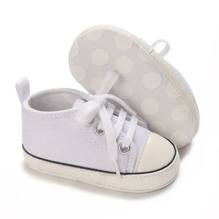Baby Canvas Classic Sports Shoes Newborn Boys and Girls Printed Star First Walkers Shoes Infant Anti slip Baby Shoes