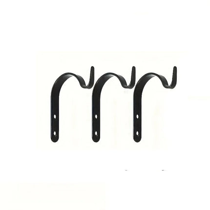 3/6Pcs J-Shape Wall Hook Metal Flower Pot Hanging Iron Hook Fixing Outdoor for Garden Wall Basket Plant Rack Bracket Decoration