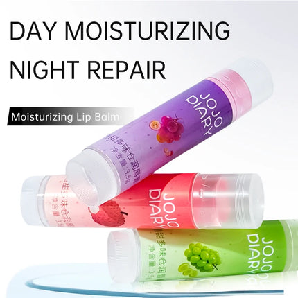 Coconut Hydrating Lip Balm Transparent Colorless Grape Apple Fruity Lip Care Moisturizing Anti-Dry Peach Jelly Lip Balm Makeup