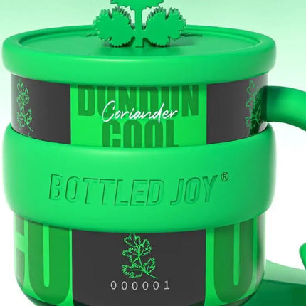 Bottled Joy Wang Yibo Limited Edition Coriander Cilantro Tumbler Insulated Mug with Unique Code Stainless Steel Water Bottle