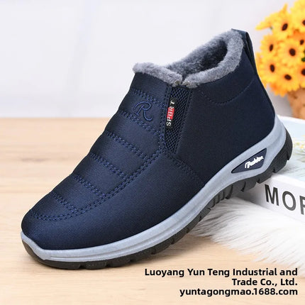 Winter New Fleece Lined Anti-slip Soft Bottom Women's Short Boots Thick Warm Cotton Shoes round Toe Casual Style Comfortable