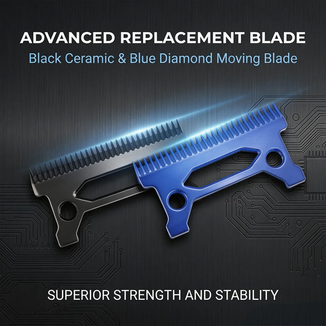 ROSYOUS Replacement Moving Blade Zircon Long Teeth Clipper Accessories forX01 JC06 8148 V003 R66 M10 Madeshow Wmark Kulilang VGR