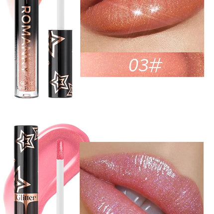 1Pc Lip Gloss Pearlescent particles shimmer Suitable for party, stage, Valentine's Day gift, daily wear