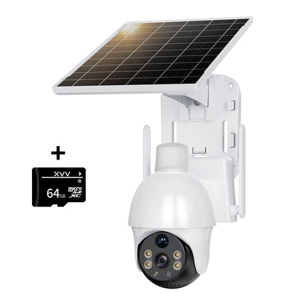 XIAOVV 4G Sim 6MP Solar Outdoor Cameras  PTZ Surveillance Outdoor Waterproof Security Cams Color Night Vision Smart Home