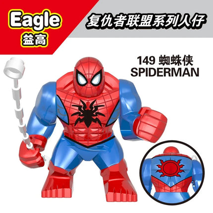 Building blocks, Marvel superheroes, assembled dolls, Spider Man, Iron Man, Venom, Shark, Deadpool, DIY gifts, children's toys