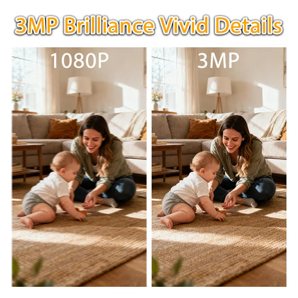 Boykeep 2K Pet Dog Camera with Phone App, 5G/2.4GHz WiFi Indoor Security Baby Camera, 360° Pan & Tilt, 2-Way Audio, Night Vision