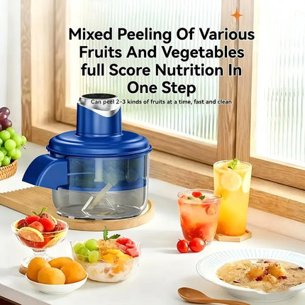 Automatic Fruit Garlic Peeler Machine Electric Grape Peeler Machine w/h Precision Stainless Steel Blade for Kitchen Homemade Jam