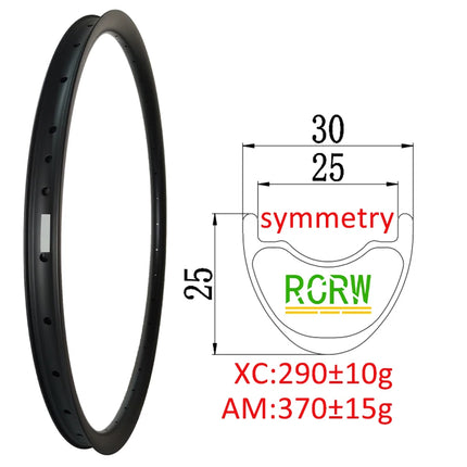 29er MTB XC AM 270g-465g Carbon Rim 28/30/32/34/35/36/38/40 Wide 23/25/28/30mm Deep Symmetric or Asymmetric UD 24/28/32/36Hole