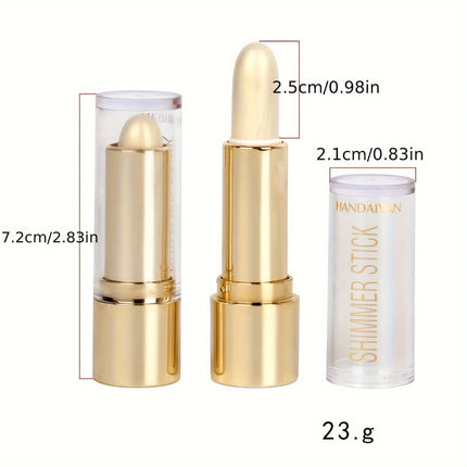 3 Color Highlighter Stick Portable Face Contour Natural Shimmer Glow Long-Lasting Cream Highlighter for Cheekbones Nose