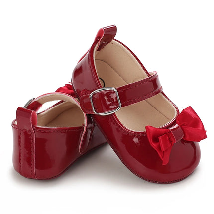 Fashionable Red Baby Shoes for Newborn Girls Cloth Bottom Elegant Noble Casual First Walking Shoes