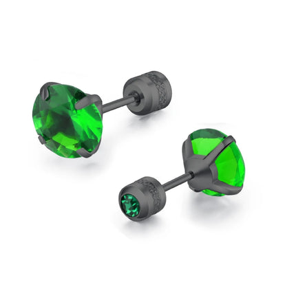 1 piece Medical Stainless Steel Crystal Zircon Ear Studs Earrings Tragus Cartilage Hypoallergenic Screws Piercing Jewelry