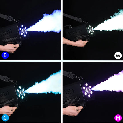 1500W LED RGB Handheld Smoke Gun Stage Special Effect Equipment Smoke Sprayer for DJ Disco Party Wedding