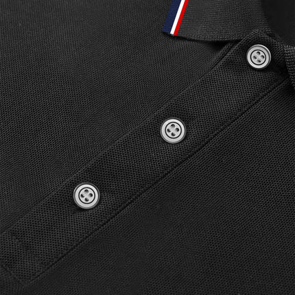 Men's long-sleeved polo shirt with embroidered spring and autumn casual polo shirt