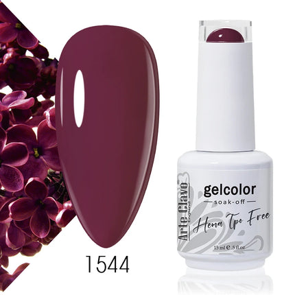 Arte Clavo Red Color Series Nail Polish UV Soak Off Varnish 15ml Manicure Nail Art Long-lasting Hema Tpo Free Gel Nail Polish