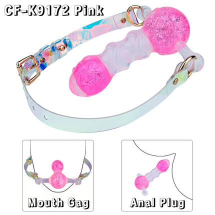NNSX Silicone Mouth Gag with Adjustable Straps Breathable Ball Gag Deep Throat BDSM Adults Game Bondage Sex Toy For Women Men