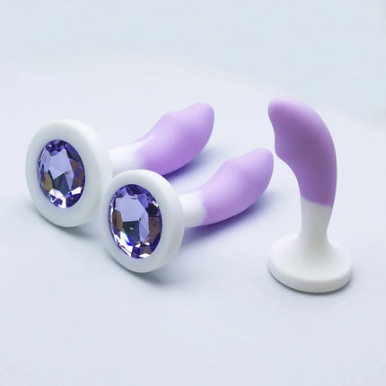 3 color Silicone Anal Plug 3 Sizes Butt Plug Crystal Base Analplug Sex Toys For Woman Men Anal Toys Anal Dildo Adult Toys