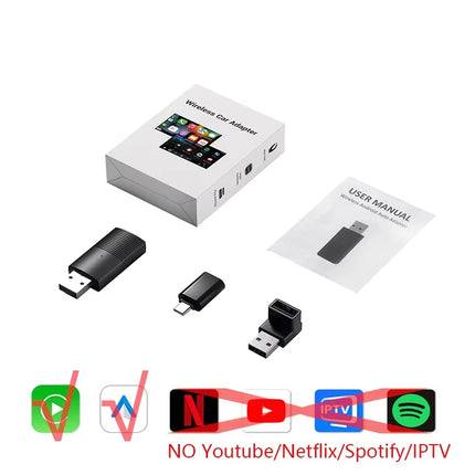 OTTOCAST Play2Video Ultra 3 In 1 Ai Box Wireless CarPlay Android Auto Adapter Built-in APP Hub for Youtube Netflix IPTV Tiktok