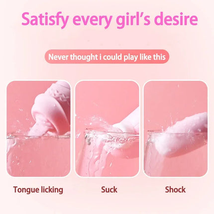 Body Safe Silicone Clitoral Sucker – 2 in 1 Air Pulse G Spot Vibrator for Women, Rechargeable Adult Sex Toy with 10 Speeds