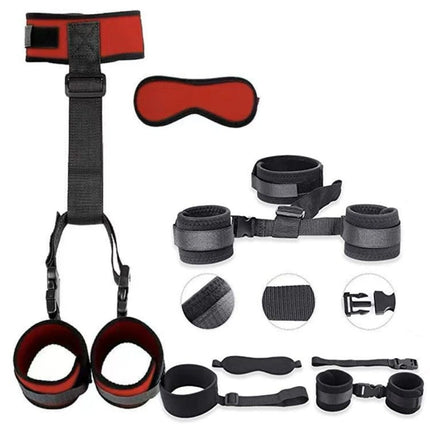 Adjustable Handcuffs And Blindfold Adult Sex Toys For Women Couples Collar Erotic Bdsm Bondage Set No Vibrator Games Sex Shop