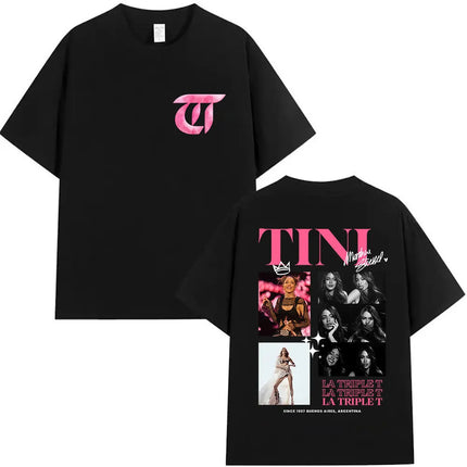 Singer TINI STOESSEL Futtura Tour New Album 2025 Graphic T-shirts Men Women Fashion Harajuku Short Sleeve Cotton Tees streetwear