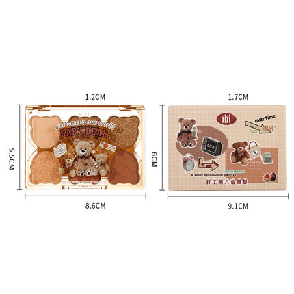 6 Colors Eye Shadow Palette Iris Purple Glitter Pearly Eyeshadow Palette Fashion Korean Shiny Eye Shadow Charming Eye Makeup