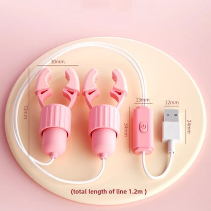 Sucking Vibrating Nipple Clamps Tongue Vibrator Labia Clitoris Clamps Stimulating Massager For Women Breast Massage Masturbator