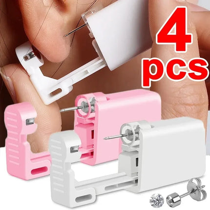 1Pcs Disposable Safe Painless Ear Piercing Tool, Healthy Sterile Puncture Kit Earring Studs Nose Rings Piercing Gun Set