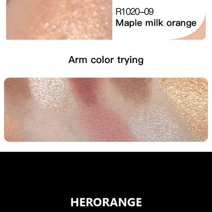Red Brown Eyeshadow Palette Multifunctional Makeup Palette Silky Matte Coral Red Eyeliner Silkworm Lower Shadow Eyeliner Makeup