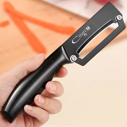 Kitchen Peeler Household Peeling Knife Fruits Vegetable Peeler with Wooden/steel Handle and Bottle Opener Kitchen Tool