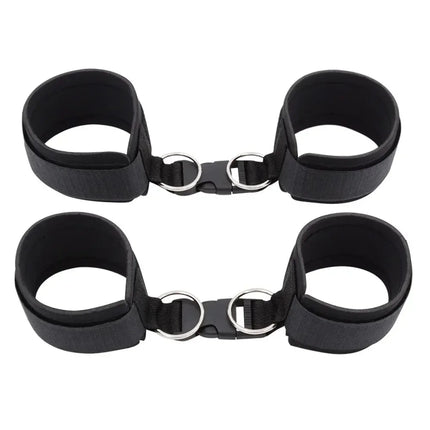 Adult Sex Bondage Handcuffs Wrist Thigh Cuffs BDSM Restraints Sex Toy Set SM Slave Couple Beginner Open Leg Doggy Style Strap