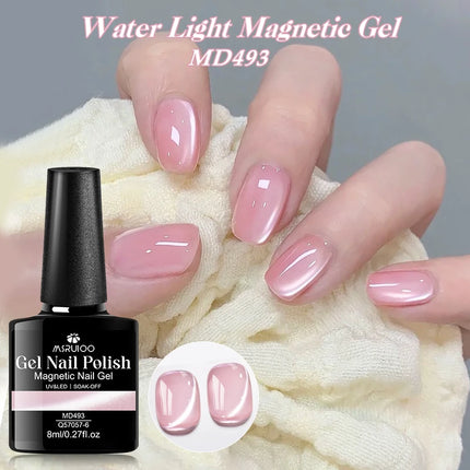 8ml Water Light Cat Magnetic Gel Nail Polish Shiny Effect Semi Permanent Soak Off UV LED Gel Varnish Manicure DIY Nail Supplies
