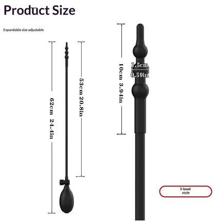 preferredInflatable Anal Plug Unisex Butt Plug with Hand Pump 3 Beads 6 Beads Soft Silicone for Couples Adult Play Bedroom