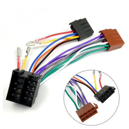 16 Pin Car Stereo Radio ISO Cable Adapter For VW ISO Female To ISO Male Plug Connector Wiring Harness Automobile Accessories
