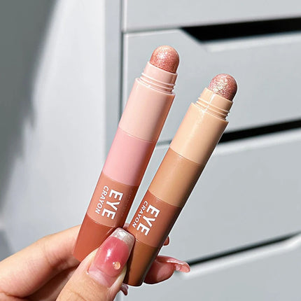 1Pc HERORANGE 4 In 1 Eyeshadow Pencil Kit Velvet Matte Shimmer Highlight Pigment Mini Eye Makeup Cosmetic Set