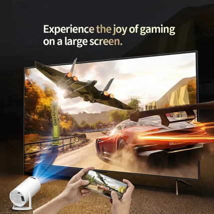 2026 Smart Projector, Full HD 1080P, Android 13, supports BT5.4 and WiFi6, suitable for outdoor home theater and holiday gifts