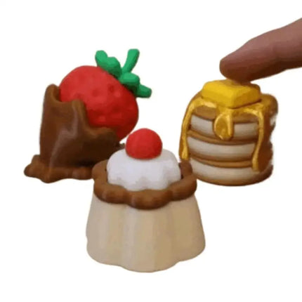 Strawberry Cake Model Keychain 1Pcs Calming Fidget Toy for Anxiety Stress Relief Finger Button Bag Charm for Girls