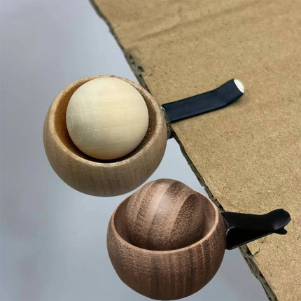 Natural Wood Car Diffuser Flame-Proof Spherical Air Freshener Wooden Odor Eliminator for Car & Home Bedroom Office Desk Interior
