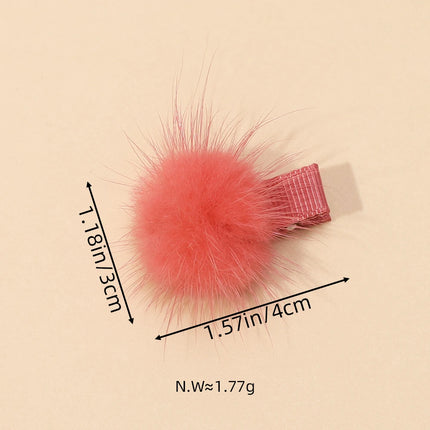 Popular Fashion Baby Girls Hair Clips Solid Plush Hairpins for Children Seamless Hair Grips for Kids Baby Hair Accessories