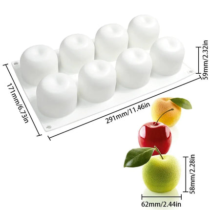 1pcs Pineapple Pear Peach Fruit Series Cake Silicone Mold Mango Orange Baking Mousse Mould Strawberry French Dessert Mousse Mold