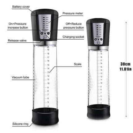 Electric Penis Pump Male Masturbator Vacuum Pump Extender Enlarger Dick Pump Cock Ring Adult Delayed Ejaculation Training 18+