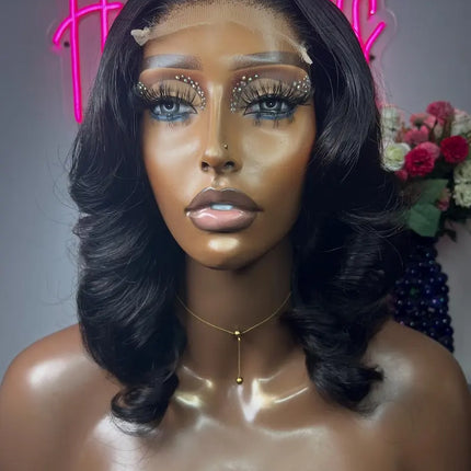 613 Blonde Wig 13x4 HD Short Bob Body Wave Lace Front Wig Synthetic Pre Plucked Glueless Daily Wear Cosplay On Clearance Sale